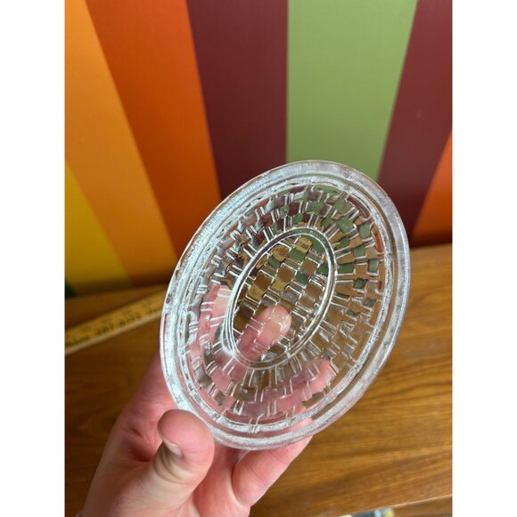 Clear bunny rabbit on a nest BON collectable catch all trinket dish glass - Picture 3 of 7